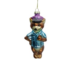 Kalėdinis papuošalas JOY FOX 14,8 cm, stiklas