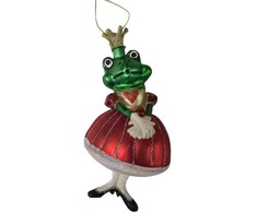 Kalėdinis papuošalas JOY FROG QUEEN 14cm, stiklas