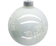 Kalėdinis papuošalas JOY FROST D8cm, stiklas