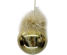 Kalėdinis papuošalas JOY GOLDY D8cm, stiklas