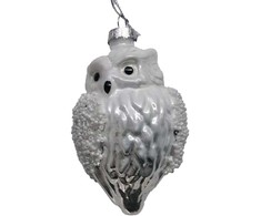 Kalėdinis papuošalas JOY OWLY 10,5 cm, stiklas