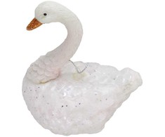 Kalėdinis papuošalas JOY SWAN 10,5 cm, stiklas