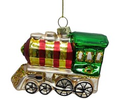Kalėdinis papuošalas JOY TRAIN 9,5 cm, stiklas
