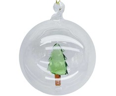 Home4You Kalėdinis papuošalas JOY TREE GLASS D8cm, stiklas