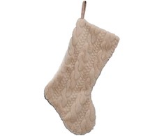 Kalėdinė kojinė FUN SWEET H53.3cm, smėlio spalvos