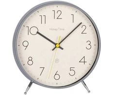 Home4You Laikrodis TIMELINE, aukštis 21,8 cm, pilkas