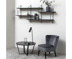 TV staliukas Black Red White Stalas AMBLE, juodas (MT_ACT/STO_GOSOL_77X44-BLACK)