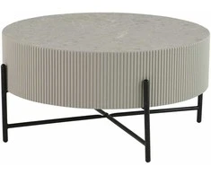 Fotelis Home4you Kavos staliukas ASHER D80xH40cm Pilkas