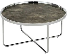 Home4You Kavos staliukas ASTOR D80xH40cm Pilka