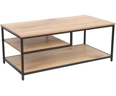 Home4You Kavos staliukas DIMITRA 100x50xH40cm Rustic/Juoda