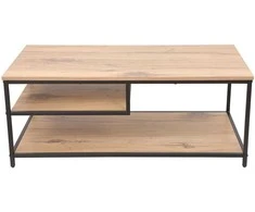 Home4you Kavos staliukas DIMITRA 100x50xH40cm Rustic/Juoda