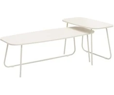 Home4You Kavos staliukai DUO 2vnt. 120x48xH40cm 75x40xH48cm