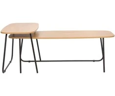 Home4You Kavos staliukai DUO 2vnt. 120x48xH40cm 75x40xH48cm