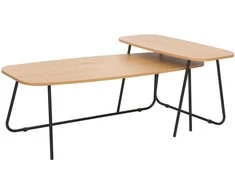 Home4You Kavos staliukai DUO 2vnt. 120x48xH40cm 75x40xH48cm