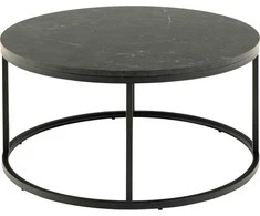 TV staliukas Home4You Coffee table SPIRO D80xH40cm, juodas