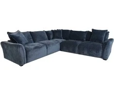 Home4you Kampinė sofa DIVI Tamsiai mėlyna