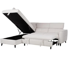 Sofa Home4You Kampinis sofos-lova „SAMANTHA LC“, balta