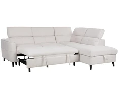 Kampinė sofa-lova „SAMANTHA RC“, balta