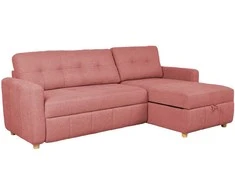 Home4you Kampinė sofa-lova WAIOLA Rožinė, 226 cm