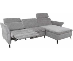 Home4You Kampinė sofa DAYTON RC, elektrinis atlošas, šviesiai pilka