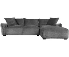 Home4you Kampinė sofa DIVI Dešininis Kampas, Pilka Veliūro Danga