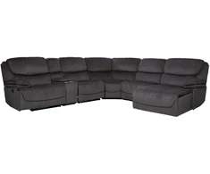 Sofa Kampinis U formos sofos komplektas „GISELLA“, rankiniu būdu reguliuojamas atlošas, tamsiai pilkos spalvos