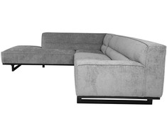 Home4You Kampinė sofa HASSO LC, Pilka, 276x243 cm