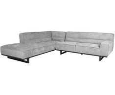 Home4You Kampinė sofa HASSO LC, Pilka, 276x243 cm