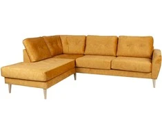 Home4you Kampinė sofa HEIVI KK, geltona.