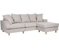 Home4You Kampinė sofa JAMAICA šviesiai pilka