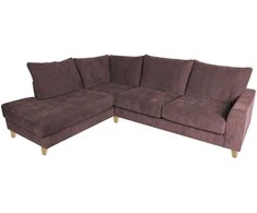 Home4you Kampinė sofa LAYLA LC Pilkai rožinė
