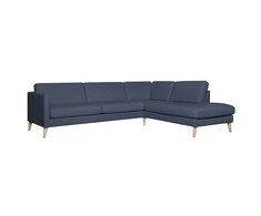 Home4you Kampinė sofa LISANNA RC, mėlynos spalvos