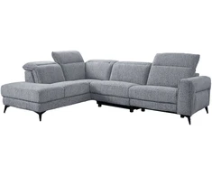 Lova Kampinė sofa „LUISA LC“, su elektrine atlošimo funkcija, pilka