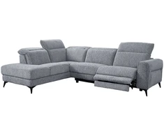 Lova Kampinė sofa „LUISA LC“, su elektrine atlošimo funkcija, pilka