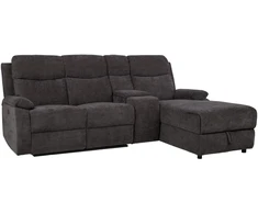 Lova Kampinė sofa „PROVENCE RC“, su elektrine arba rankine atlošimo funkcija, tamsiai pilka
