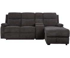 Lova Kampinė sofa „PROVENCE RC“, su elektrine arba rankine atlošimo funkcija, tamsiai pilka