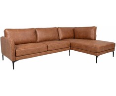 Home4you Kampinė sofa SOFIA DK, ruda