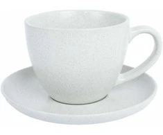 Home4You Puodelis/lėkštė KATRIN 300ml, smėlio spalvos