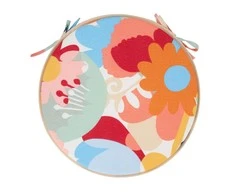 Home4you Paminkštinimas kėdei NORDIC FLOWER, 38x2,5cm, gėlių raštas