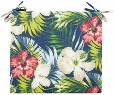 Pagalvėlė kėdei SUMMER FLOWER 38x43x2,5cm, tamsiai gėlėta