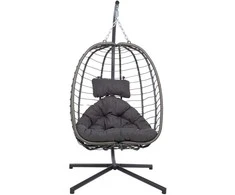Home4you Supamasis krėslas GRANVIN 92x98xH189cm Tamsiai pilka