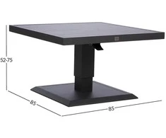 Home4You Lauko stalas TOMSON 85x85xH52-75cm Tamsiai pilka