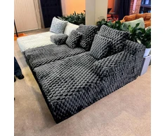 Home4You Dvivietė sofa-lova „FIZZY“, pilkos spalvos