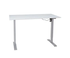 Rašomasis stalas ERGO su 1 varikliu, 160x80 cm, Spalva: pilkšvai balta