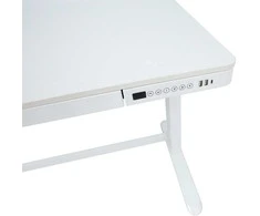 Rašomasis stalas ERGO su 1 varikliu 120x60x72-121cm, Spalva: balta