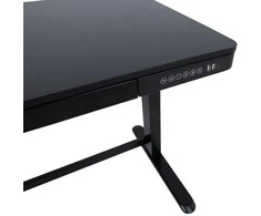 Rašomasis stalas ERGO vienas variklis 120x60cm, Spalva: juoda