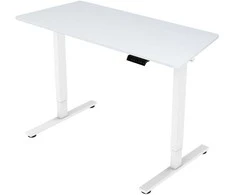 Home4you Stalas ERGO FIT 1 Motoras, Elektrinis, Reguliuojamas Aukštis, Baltas, 120x68 cm