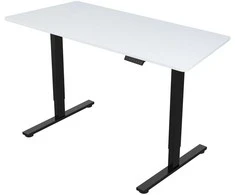 Stalas ERGO FIT Elektrinis, 120x68 cm, Juodas/Baltas