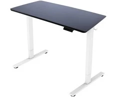 Stalas ERGO FIT su 1 varikliu, 120x68 cm, baltas/juodas