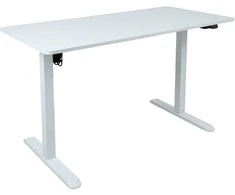 Reguliuojamo aukščio darbo stalas ERGO LIGHT su 1 varikliu 120x60cm, baltas